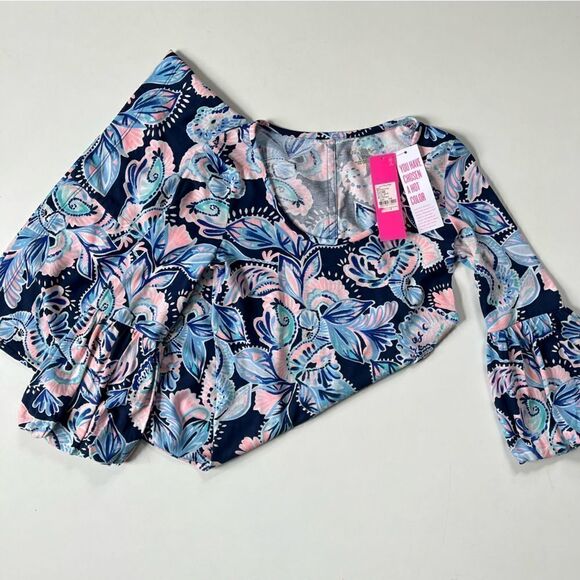 Lilly Pulitzer NWT Carlile Dress High Tide Navy XXS - Picture 6 of 14